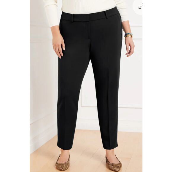 Talbots Hampshire Straight Ankle Black Pants, size 16P, NWT - Picture 1 of 14